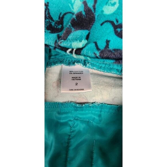 New York & Company Blue Patterned Ankle Pants - Picture 8 of 9